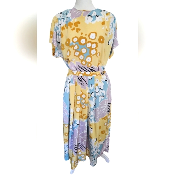 Vintage JOHN MEYER 2 Piece Skirt/top Set In Retro Floral Pastel Print. Size S/M - Picture 1 of 16